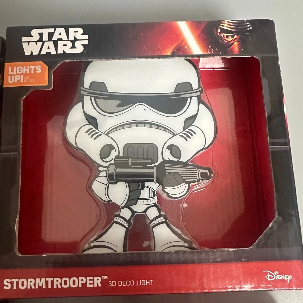 Star Wars 3D Deco Light‎ Set Yoda Darth Vader Stormtrooper Chewbacca LED Lamp